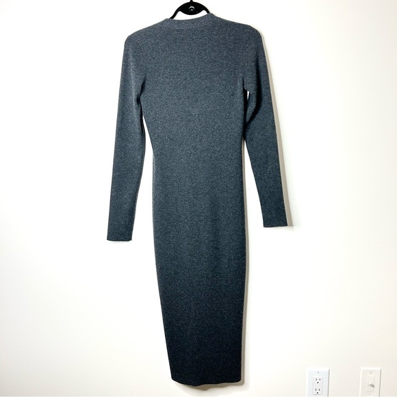 Aritzia Wilfred Utopia Cardigan Sweater Midi Dress V-neck Ribbed Size Medium - Picture 12 of 15